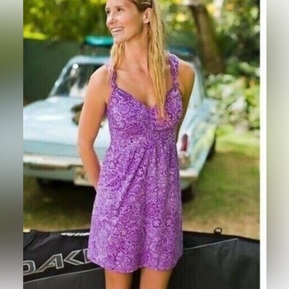 ATHLETA Nearly Knotical Tank Dress Sleeveless Purple Plus Size Flowy Breezy - Picture 1 of 10